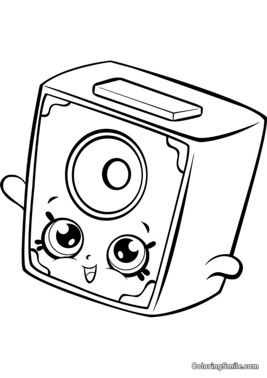 Shopkins Malý reproduktor - Omalovánka