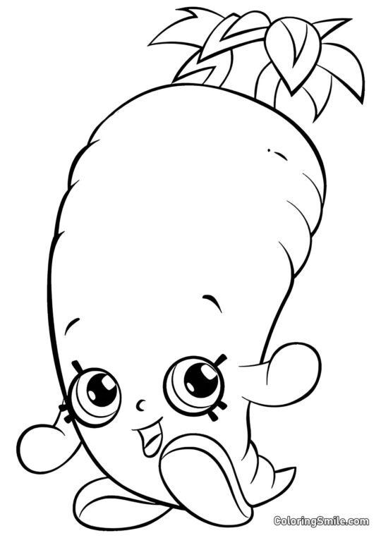 Shopkins Mrkev Karen - Omalovánka