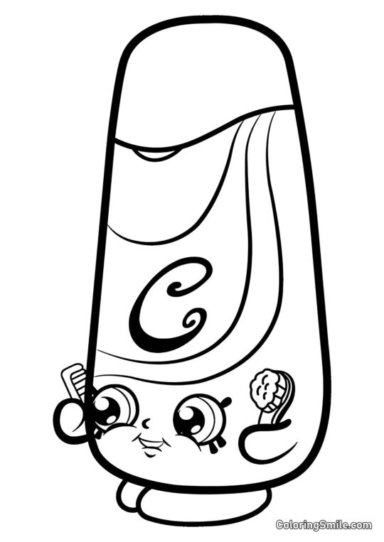 Shopkins Hedvábná zmrzlina - Omalovánka