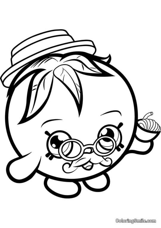 Shopkins Papa Rajče - Omalovánka