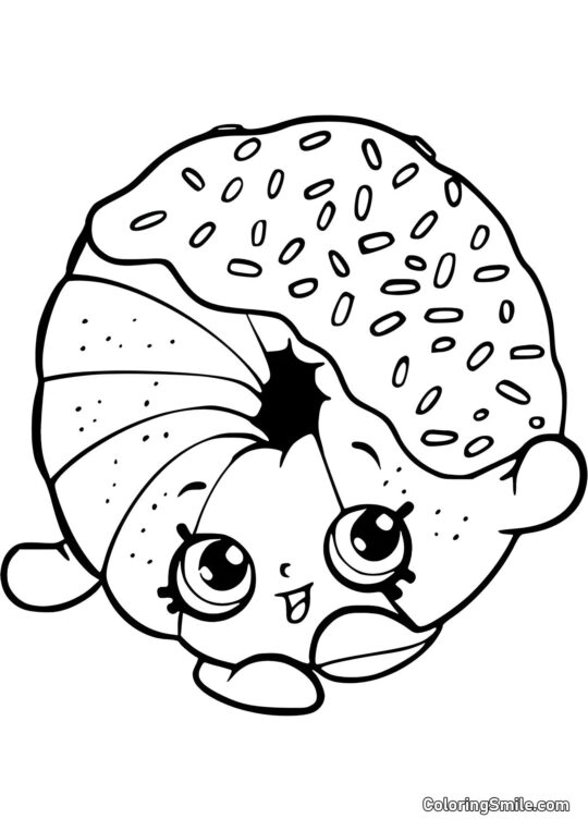 Shopkins Donut - Omalovánka