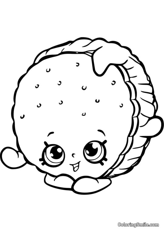 Shopkins Sendvič - Omalovánka