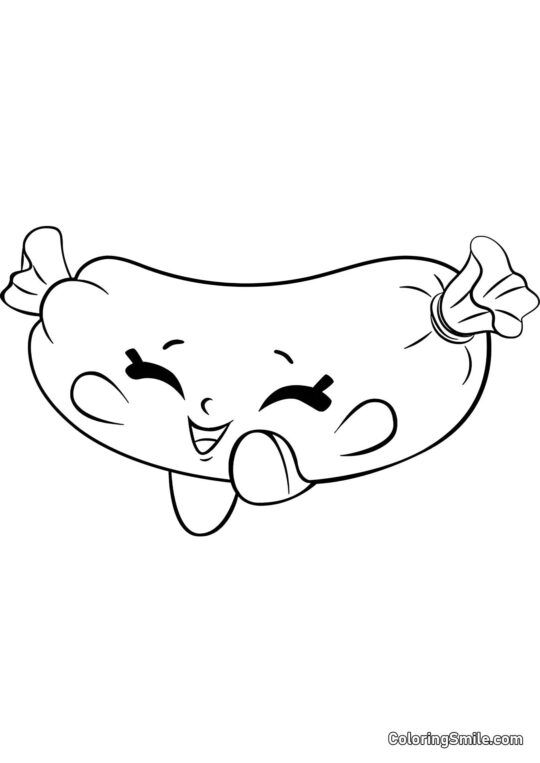 Shopkins Syčící klobása - Omalovánka