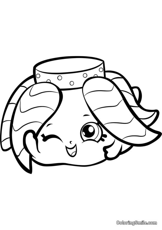 Shopkins Víla sukně Fiona - Omalovánka