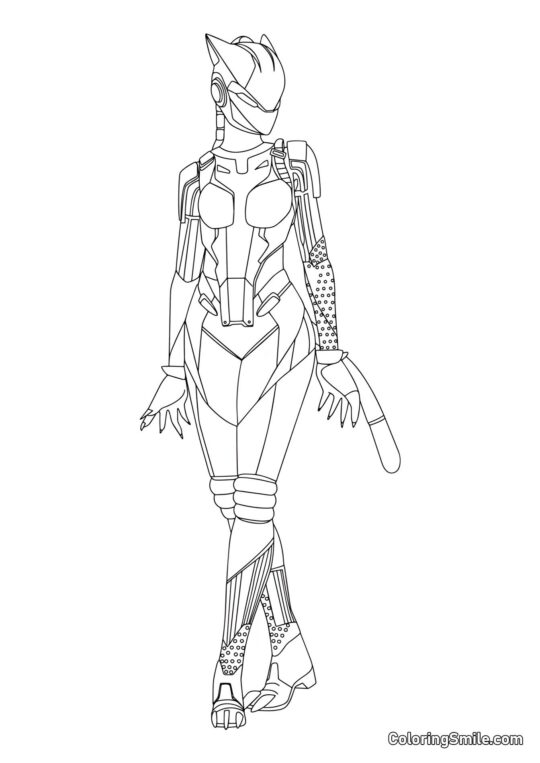 Fortnite Neonový Rys - Omalovánka