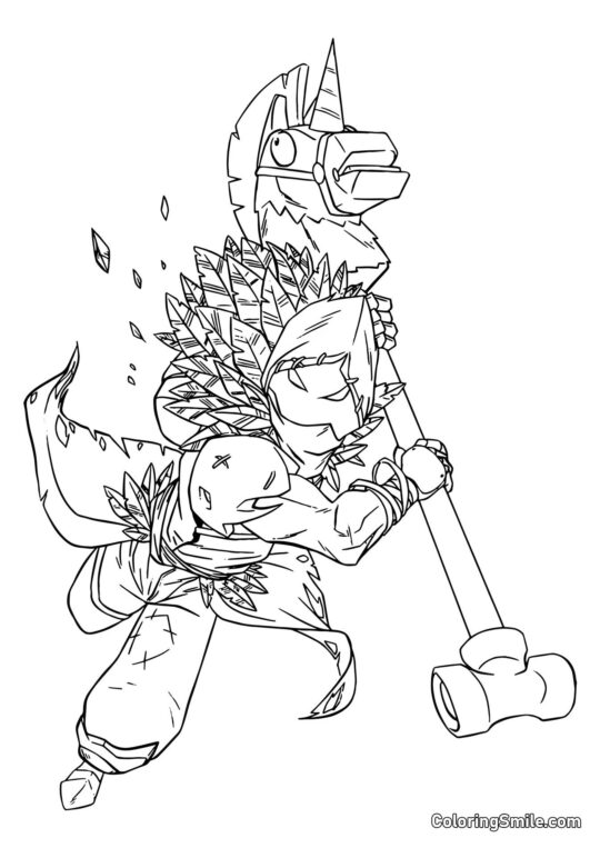 Fortnite Havran se Sekyrou - Omalovánka