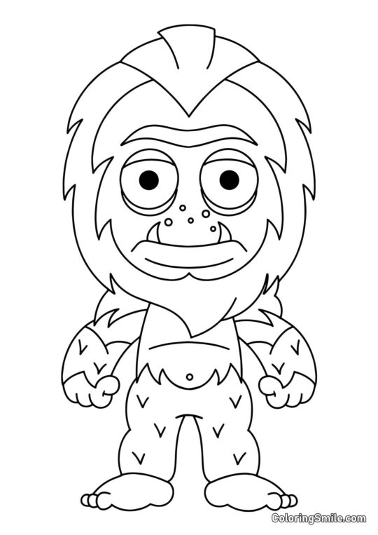 Fortnite Chibi Yeti - Omalovánka