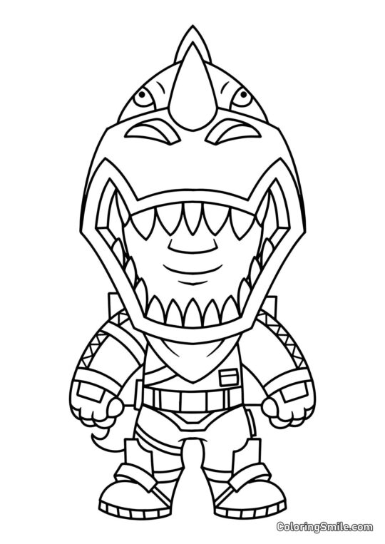 Fortnite Chibi Rex - Omalovánka