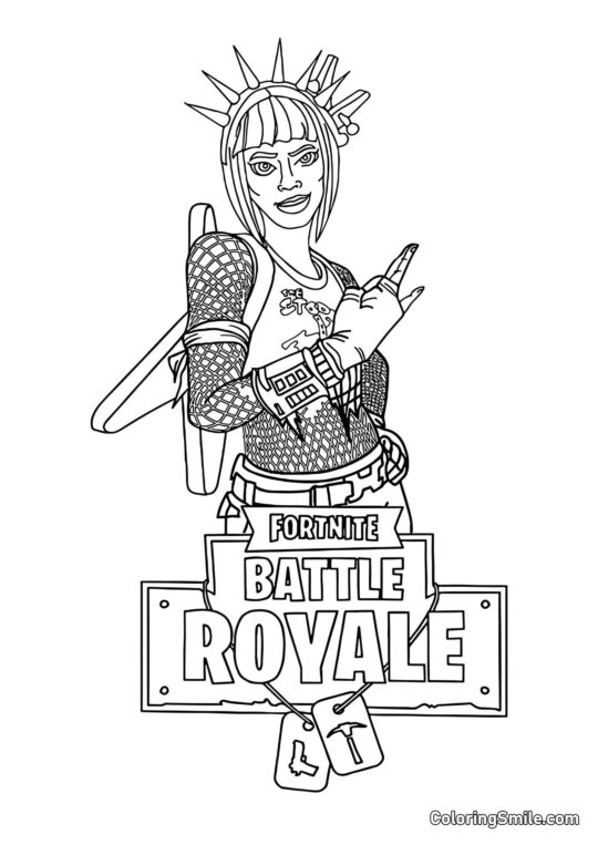 Fortnite Rock Princess - Omalovánka
