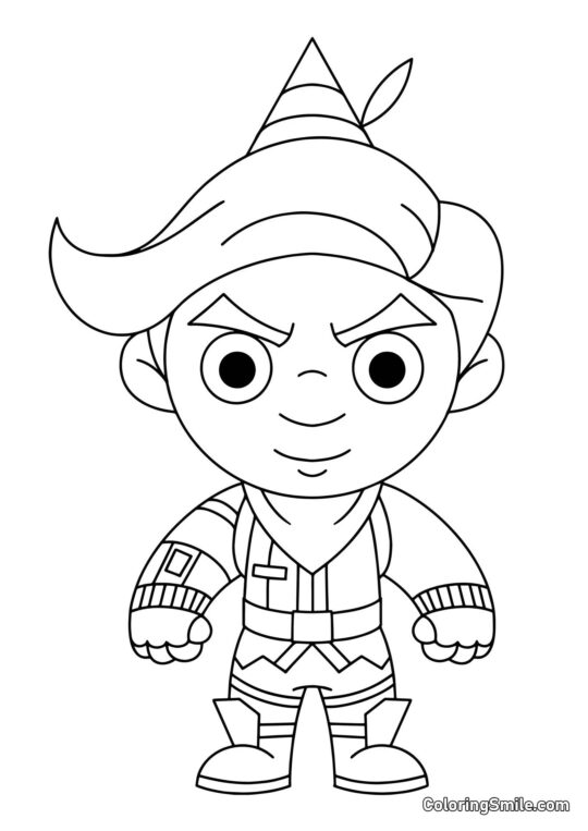 Fortnite Chibi Kódové Jméno Elf - Omalovánka