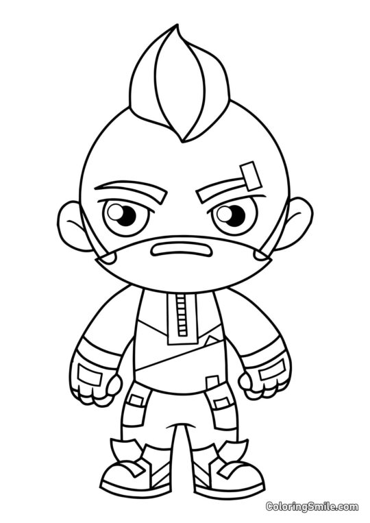 Fortnite Chibi Ronin - Omalovánka