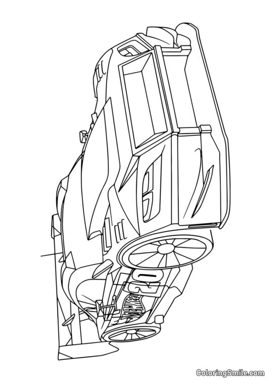 Hot Wheels sportovní auto - Omalovánka