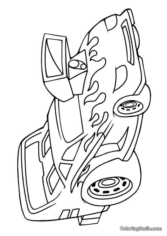 Divoké auto Hot Wheels - Omalovánka