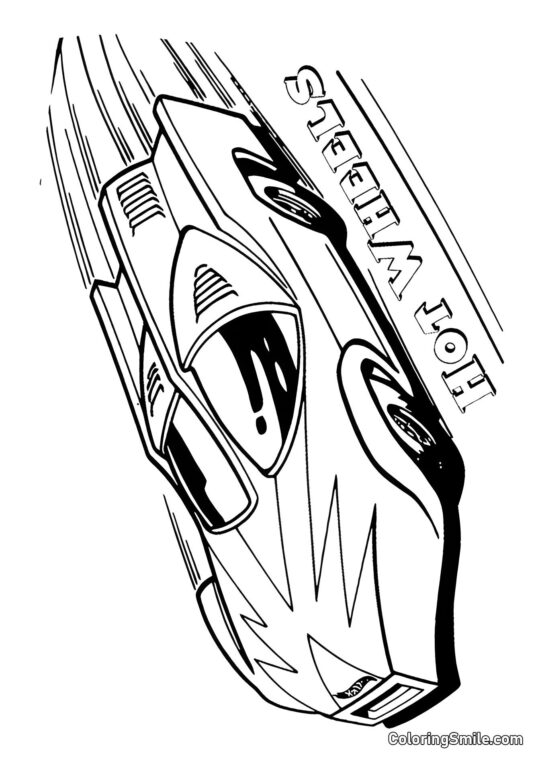 Hot Wheels na závodní trati - Omalovánka