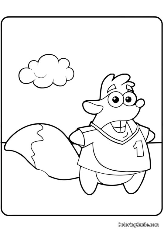 Veverka Tico - Omalovánka