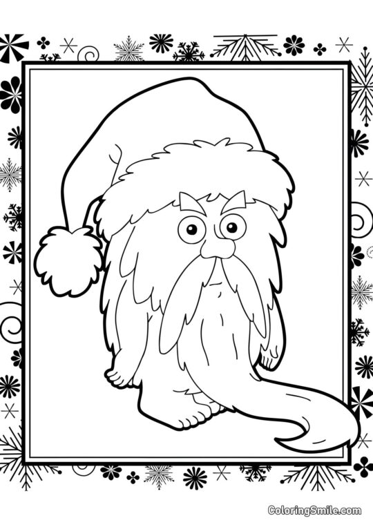 Portrét Dědy Mráze - Omalovánka