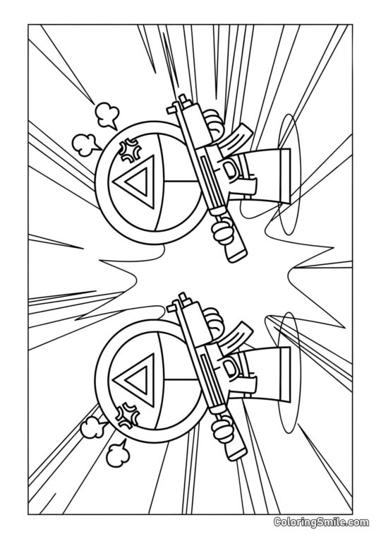 Sprunki ve Stylu Hry Na Chobotnice - Omalovánka