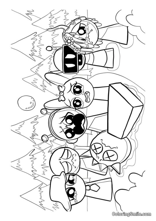 Plačící Sprunki - Omalovánka