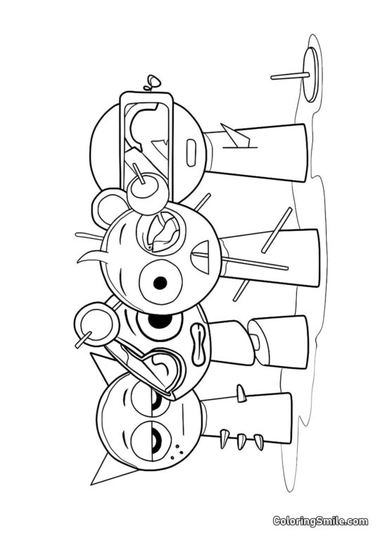 Nové Strašidelné Sprunki - Omalovánka