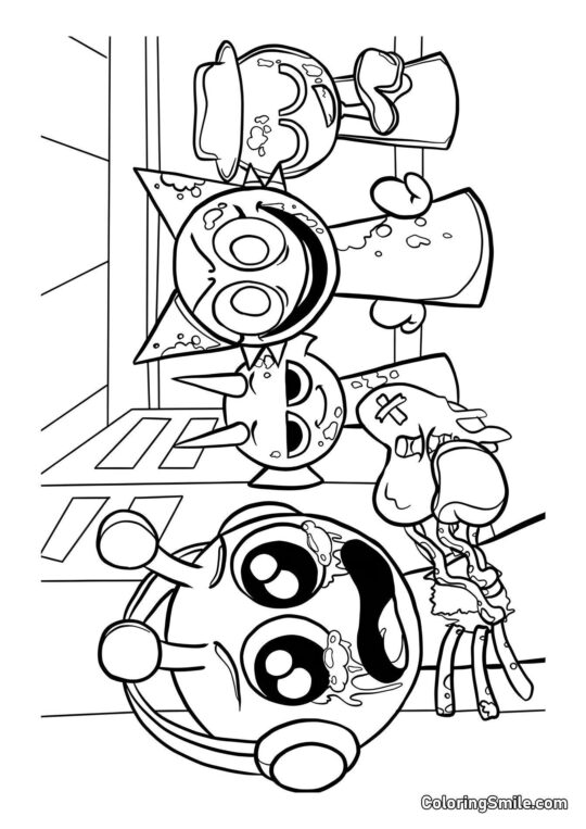 Sprunki v Hororovém Módu - Omalovánka