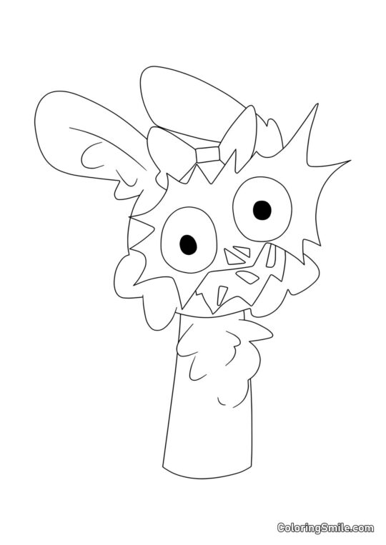 Hororový Sprunki Pinky - Omalovánka