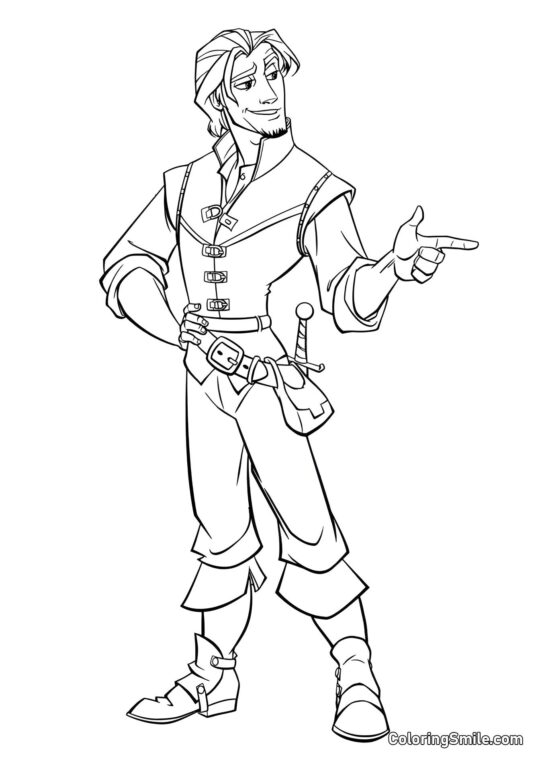 Flynn z filmu Rapunzel - Omalovánka