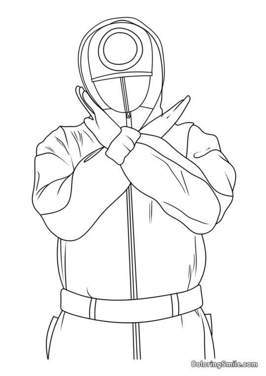 Strážce ze Squid Game 2 - Omalovánka