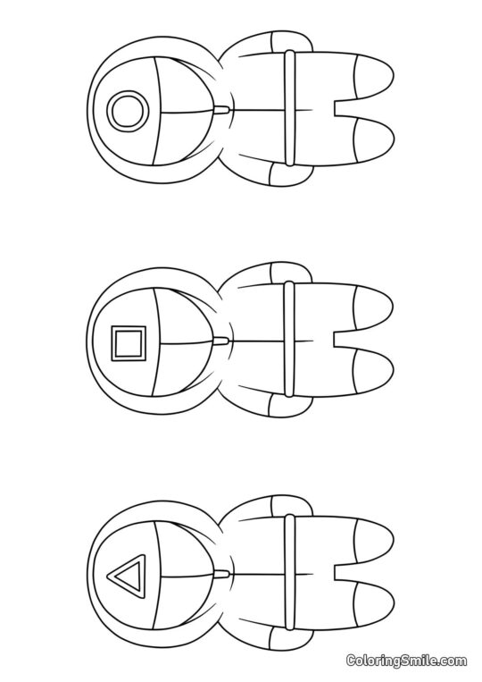 Bezpečnost ze Squid Game - Omalovánka