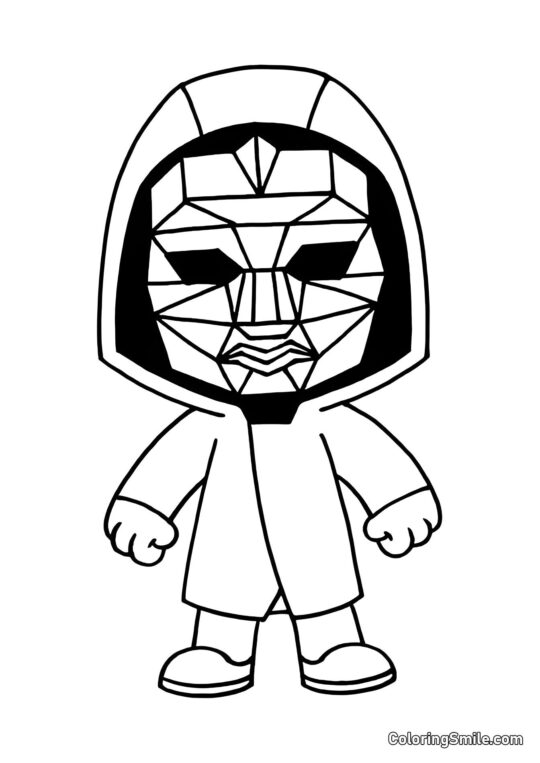 Chibi šéf ze Squid Game - Omalovánka