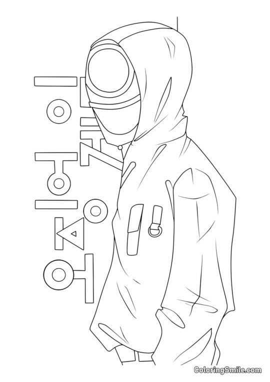 Strážce ze Squid Game - Omalovánka