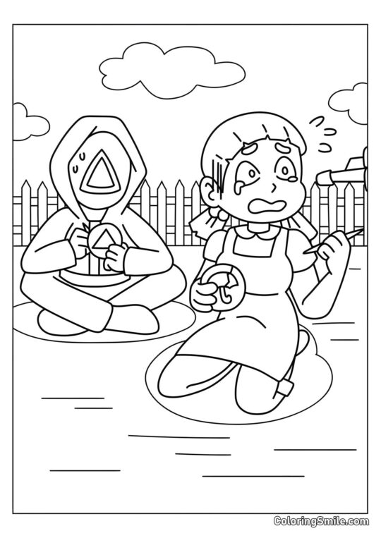 Druhý Squid Game - Omalovánka