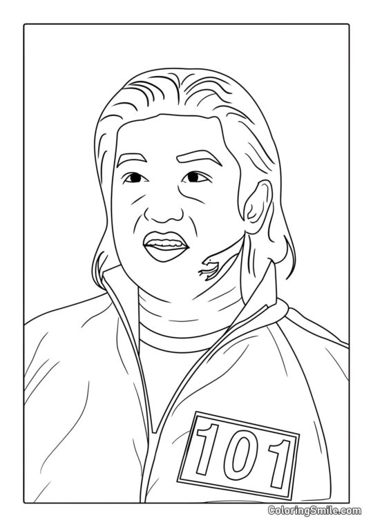 Hráč 101 ze Squid Game - Omalovánka