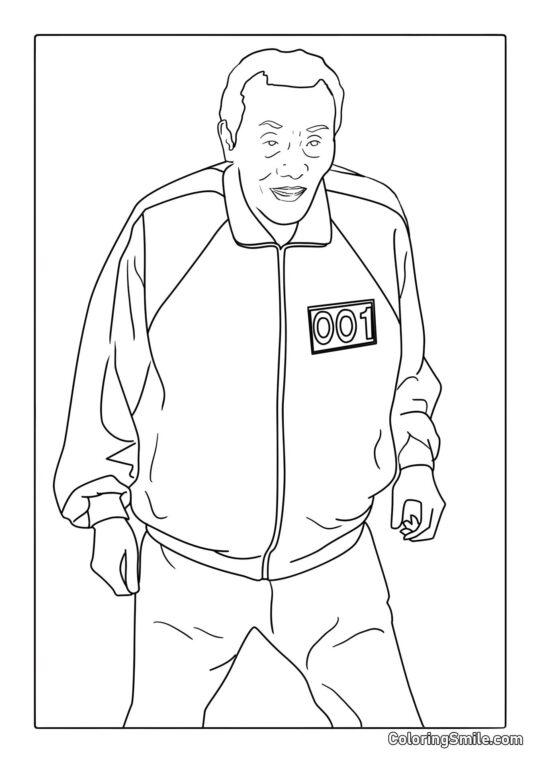 Hráč 001 ze Squid Game - Omalovánka