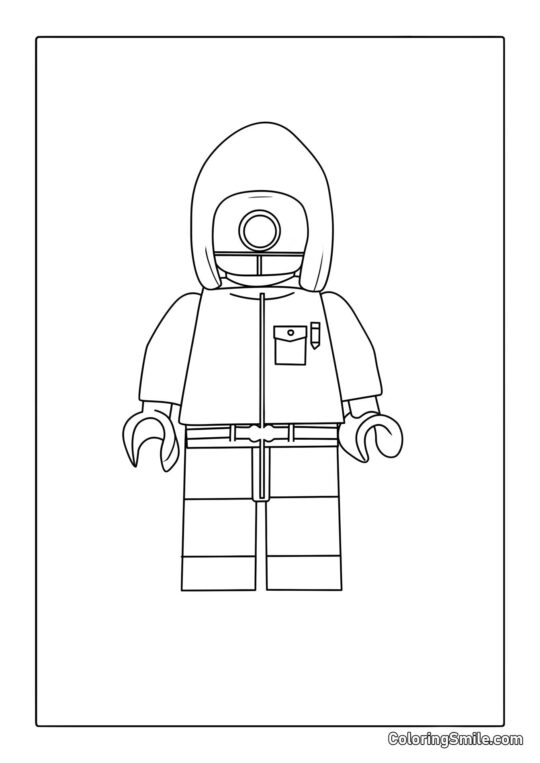 Strážce ze Squid Game v Lego stylu - Omalovánka