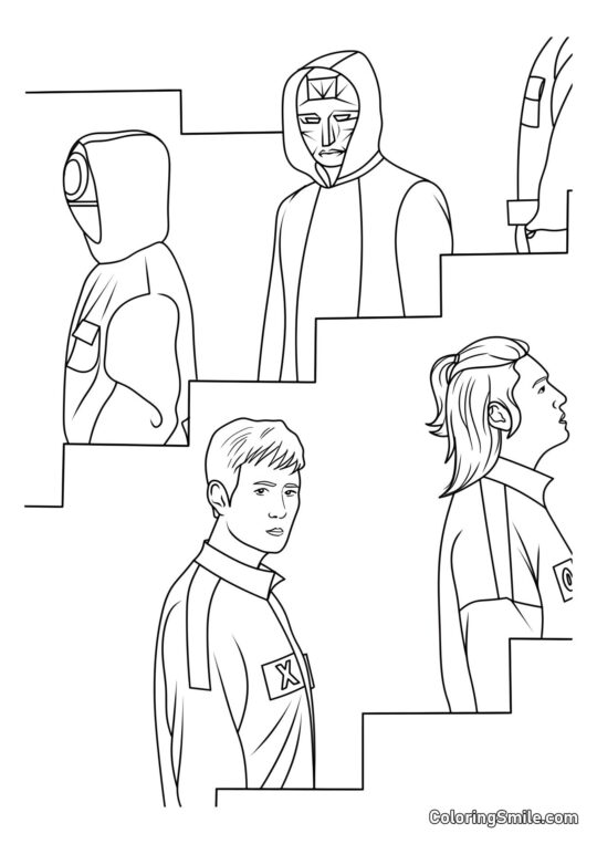 Hrdinové Squid Game 2 - Omalovánka