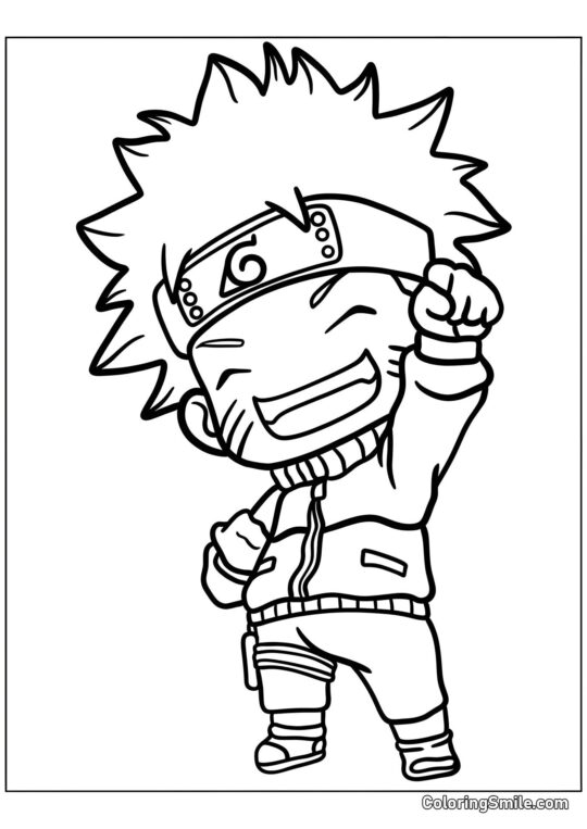 Chibi Naruto - Omalovánka