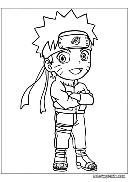 Kawaii Naruto - Omalovánka