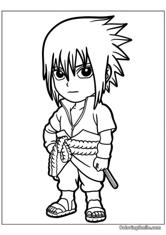 Kawaii Uchiha Sasuke - Omalovánka
