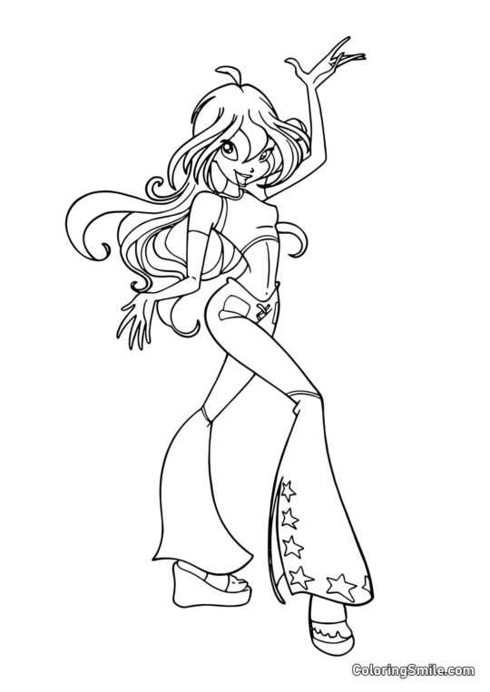 Bloom ve svých oblíbených džínách - Omalovánka