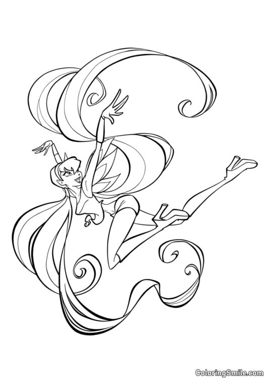 Stella – čarodějnice - Omalovánka