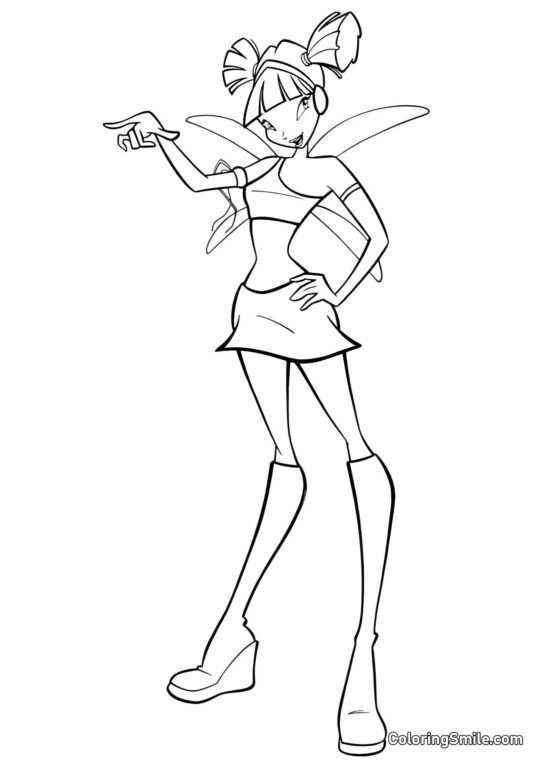 Musa miluje hudbu - Omalovánka