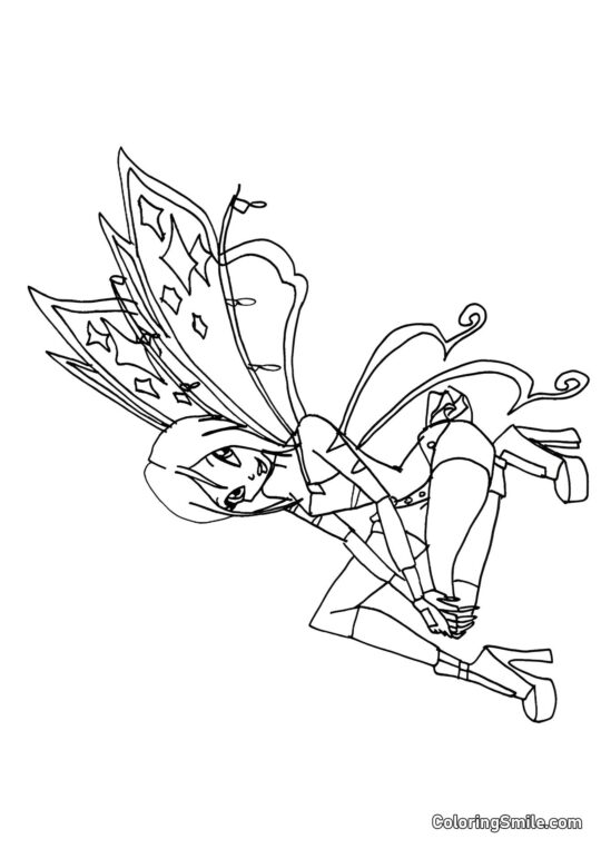 Víla Tecna - Omalovánka