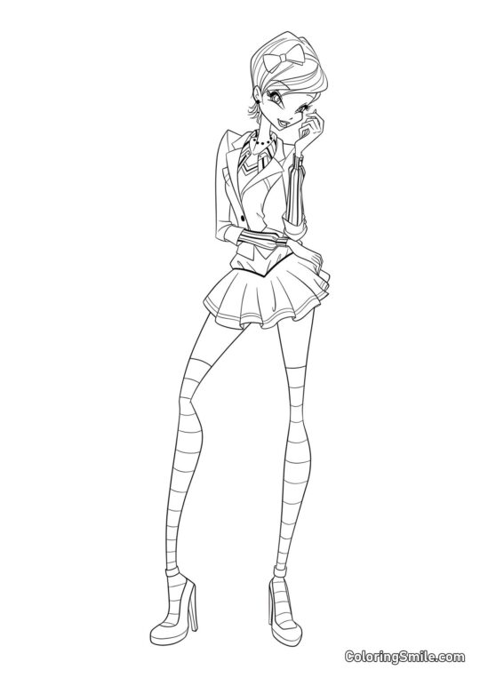 Winx Tecna Bon Ton - Omalovánka