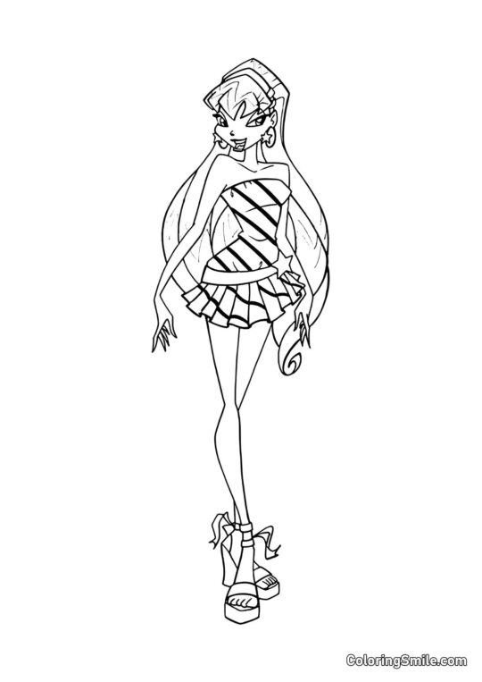 Stella v malých šatech - Omalovánka