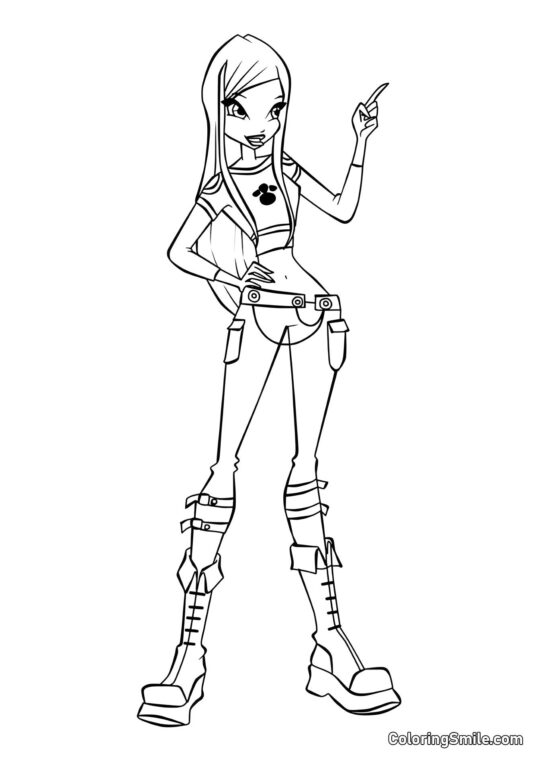 Zvířecí víla Roxy - Omalovánka