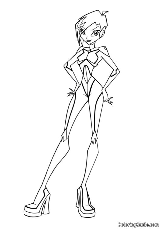 Tecna v kostýmu - Omalovánka