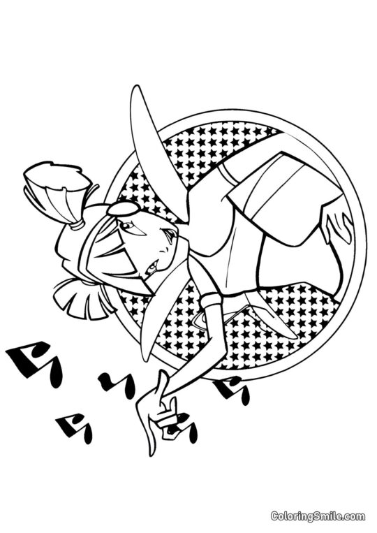 Musa zná hudbu - Omalovánka