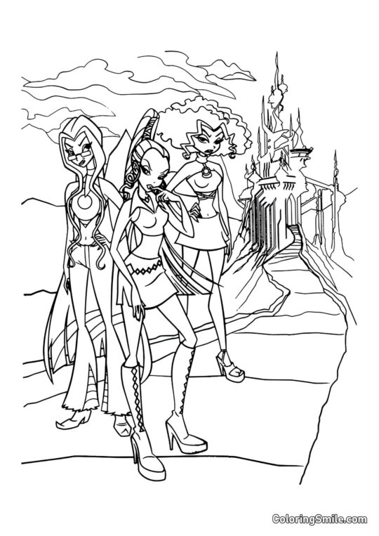 Čarodějnice Trix - Omalovánka