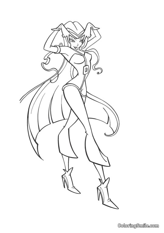 Darcy používá svou magii - Omalovánka