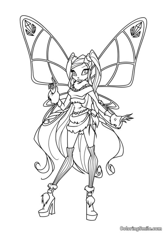 Winx Stella Lovix - Omalovánka